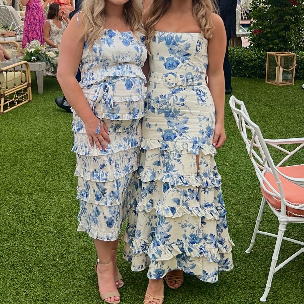 The Pia Dress in Provencal Blue Floral V Chapman